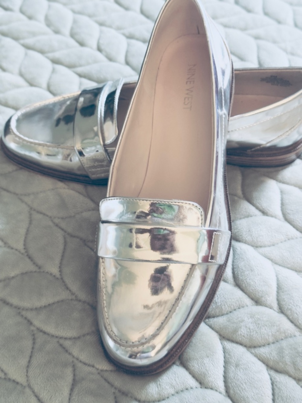 Nine West Cinjun Metallic Loafers